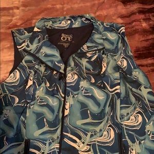 Scrub sleeveless jacket